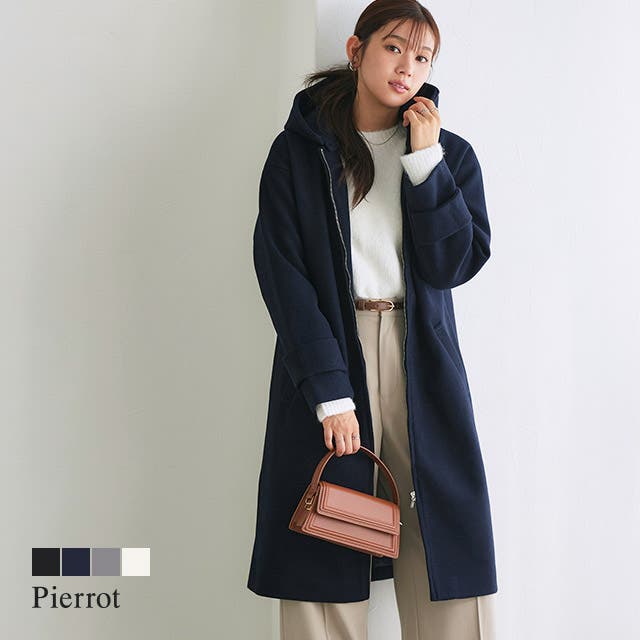 メルトンフード付きコート コート アウター[品番：PRTW0003929