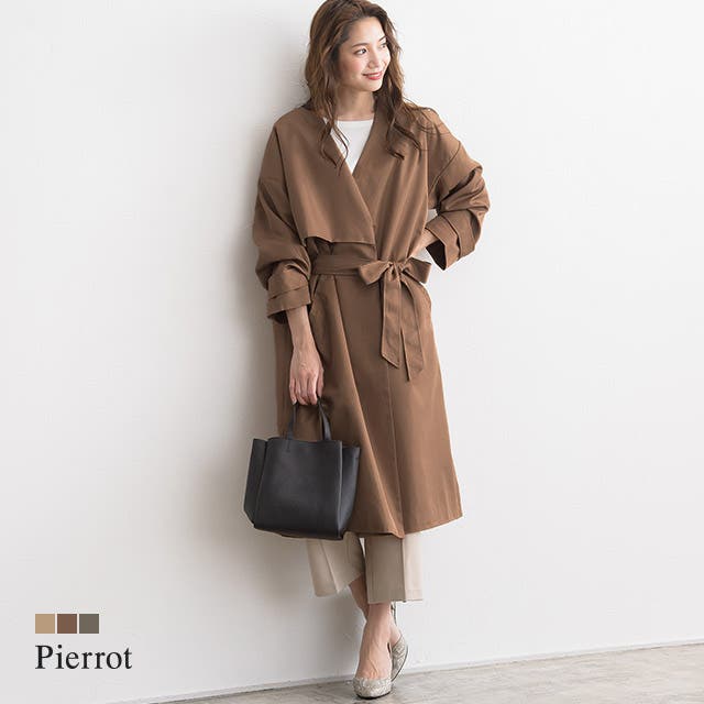 アシメヨークフラップトレンチコート トレンチコート コート アウター
