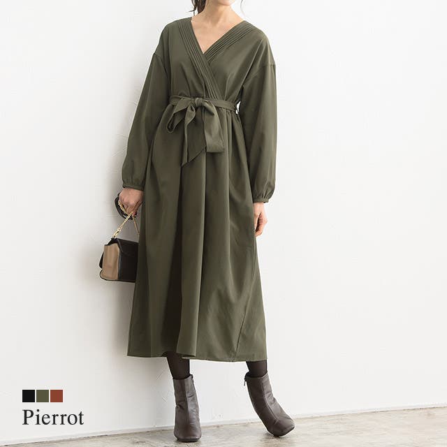 ワンピース ロングワンピース カシュクール カシクール ウエスト