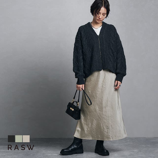 サテンナロースカート スカート サテン[品番:PRTW0003717 サテンナロースカート スカート サテン[品番:PRTW0003717