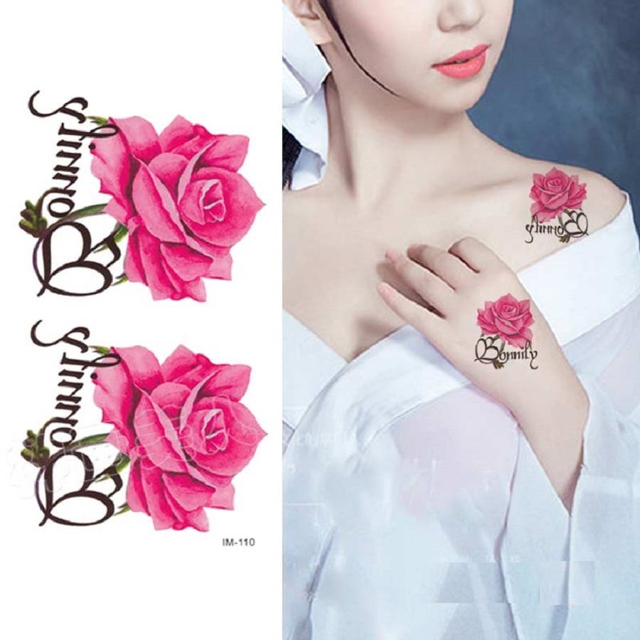 ミニ薔薇クロス タトゥーシール その他アクセサリー HC1 通販