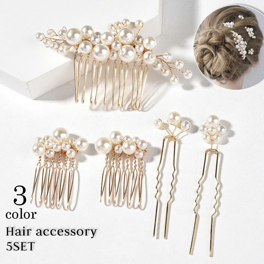 Mint Lola ミントローラ ブライダル ヘアアクセサリーコーム 2個セット Mint Lola ミントローラ ブライダル ヘアアクセサリーコーム 2個セット