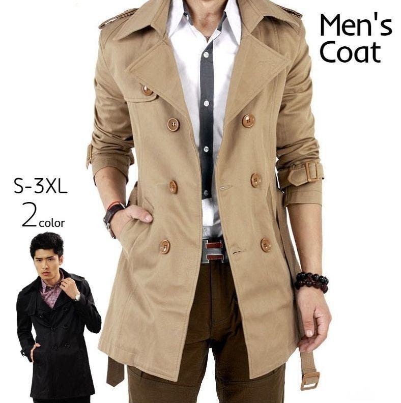 トレンチコート ショートコート メンズ[品番：FQ000148089]｜PlusNao