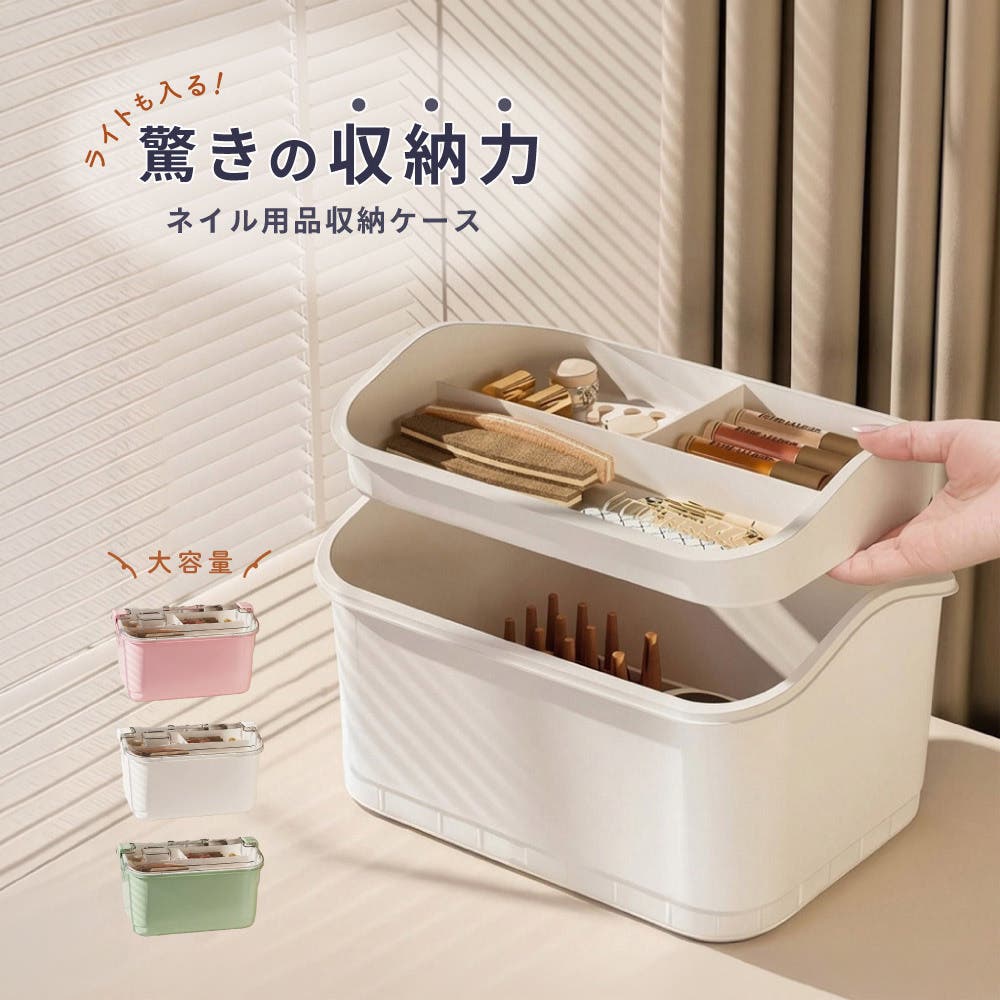 ネイル用品収納ケース 収納ボックス ネイルボックス[品番：FQ000214848