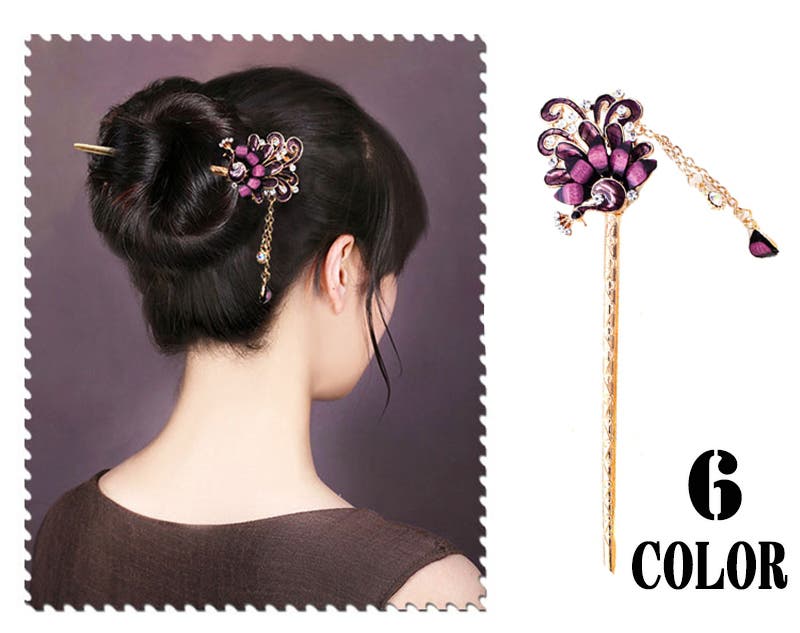 かんざし　ヘアーアクセサリー リトルムーン マジェステ ゴールド ディアホーン かんざし ヘア
