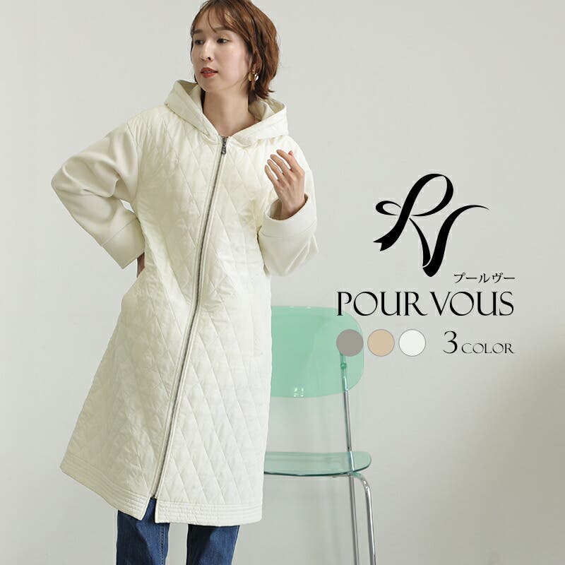 RUIRUE BOUTIQUE リュクシーフォックスファー付きダウンコート