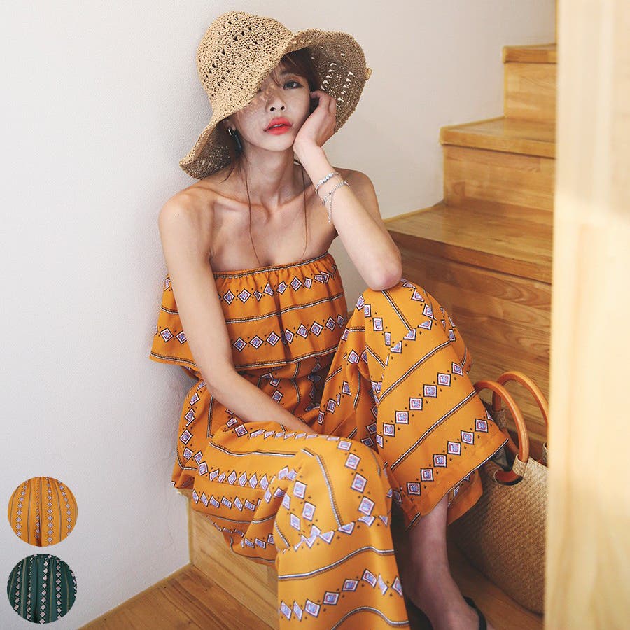 お値下げ！【新品未使用・タグ付】drawer オフショルダー ジャンプスーツ Self-Portrait］オフショルダージャンプスーツ-ブラックを