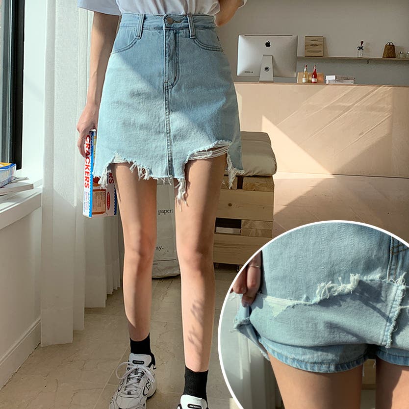 【REDVALENTINO】 デニム ミニスカート ケミカルウォッシュ♪ REDVALENTINO デニム ミニスカート ケミカルウォッシュ | THE