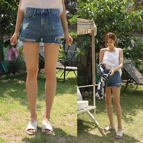 ダークブルー コットンショートパンツ Fサイズ - メルカリ