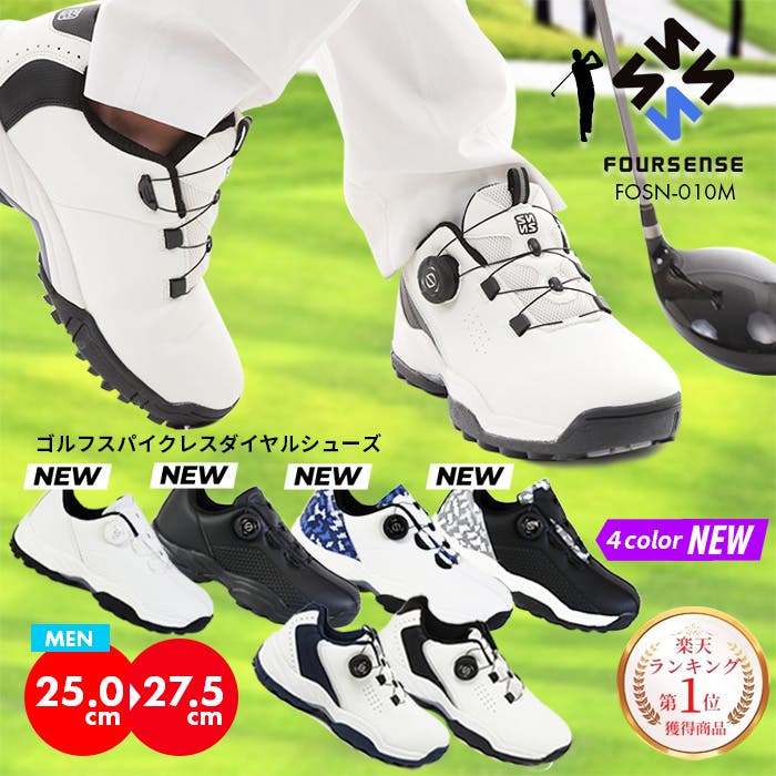 美品サイズ26.5cmG/4本革レザー/スパイクレスGOLFシューズ/ホワイト 1-240101179278-m-01-pl.jpg
