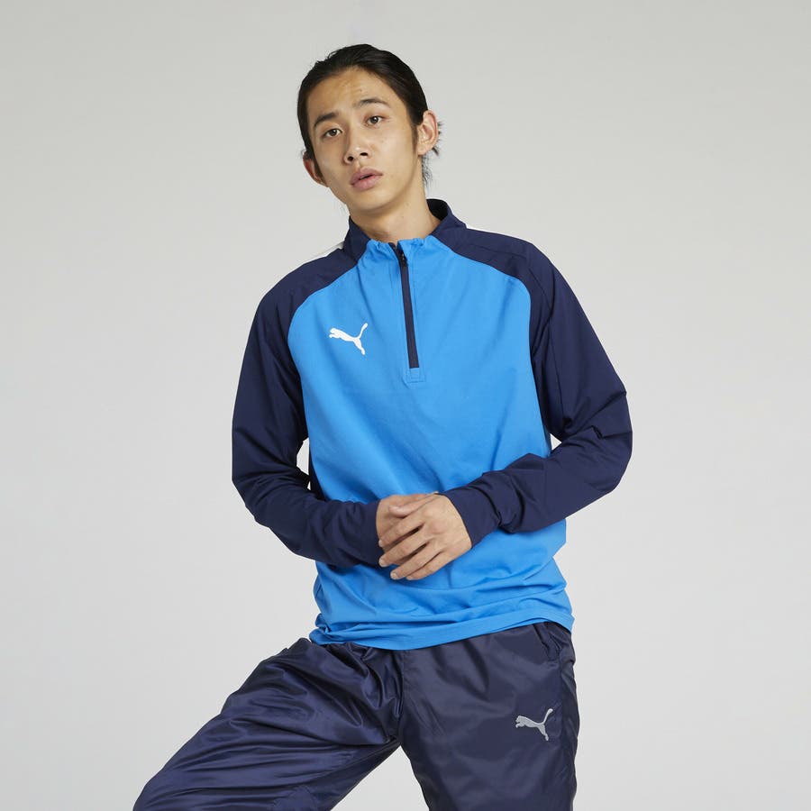 PUMA ジローナFC フルジップパーカー サッカー 海外規格 メンズ サッカー TEAMLIGA 1/4 ジップ トップス[品番