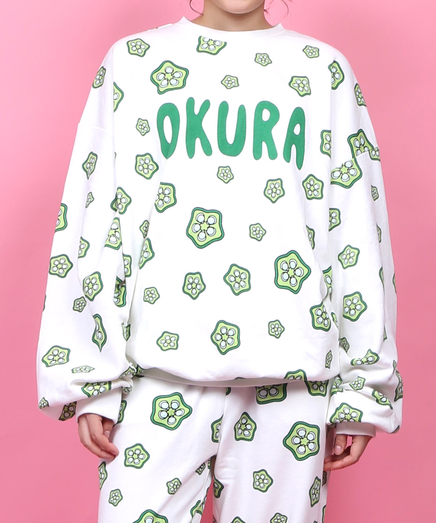 なおこ様へ Flowers on Sleeve Pull-Over Sweat Hoodie / Gray（11月下旬頃