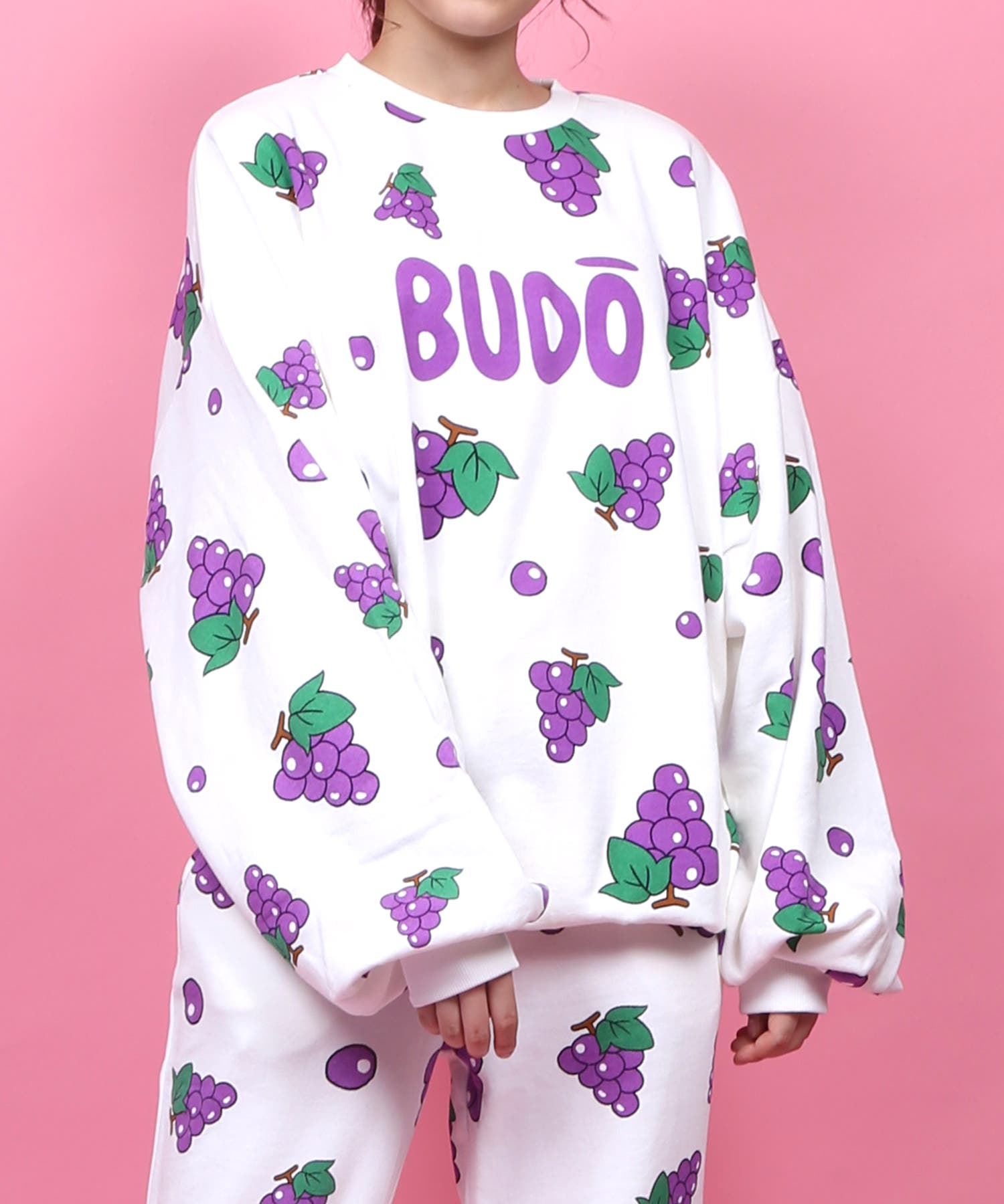 フード総柄スウェット (SAKE BUDO)[品番：PNYW0003720]｜PUNYUS