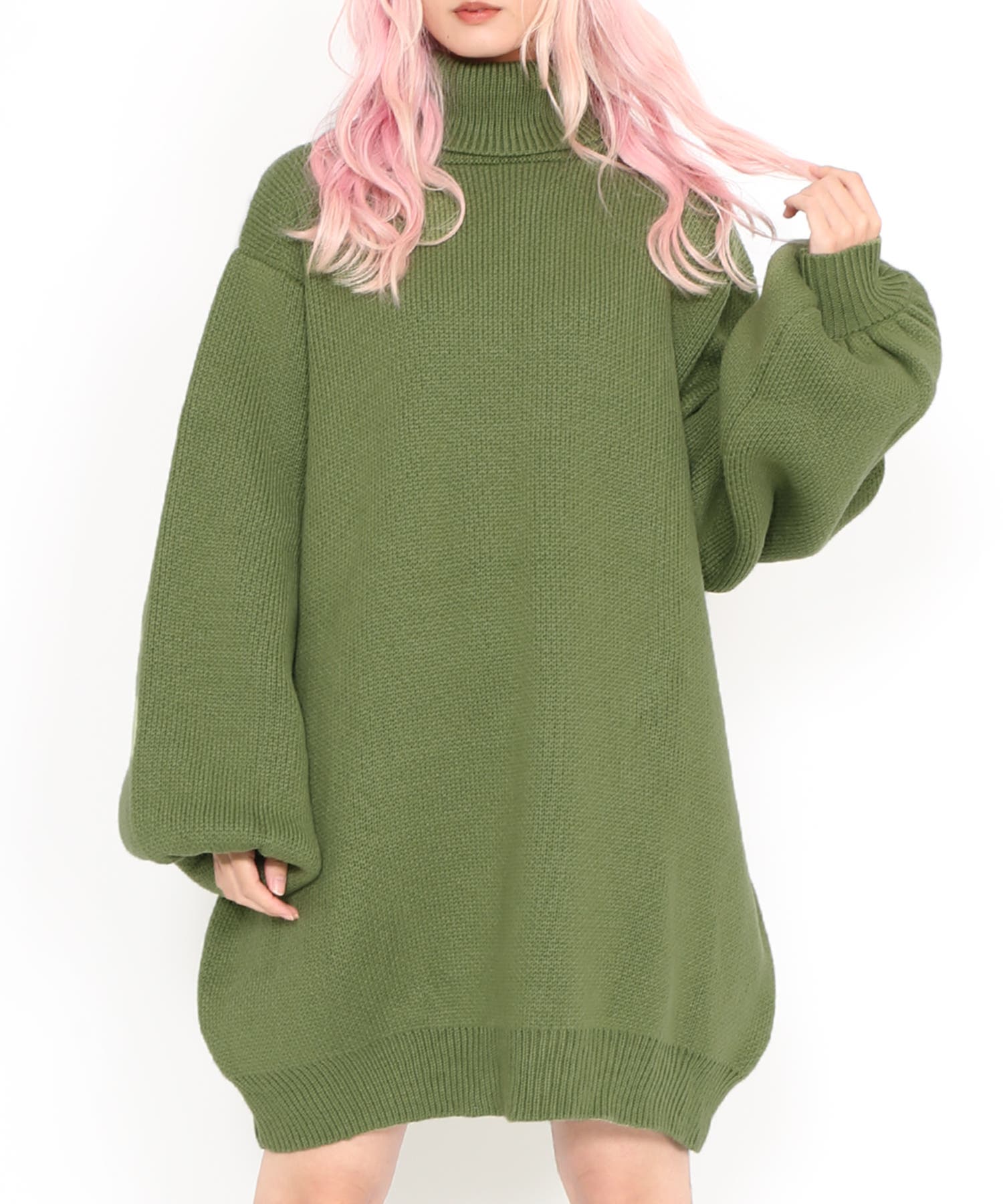 タートルネックニットワンピース[品番：PNYW0004690]｜PUNYUS