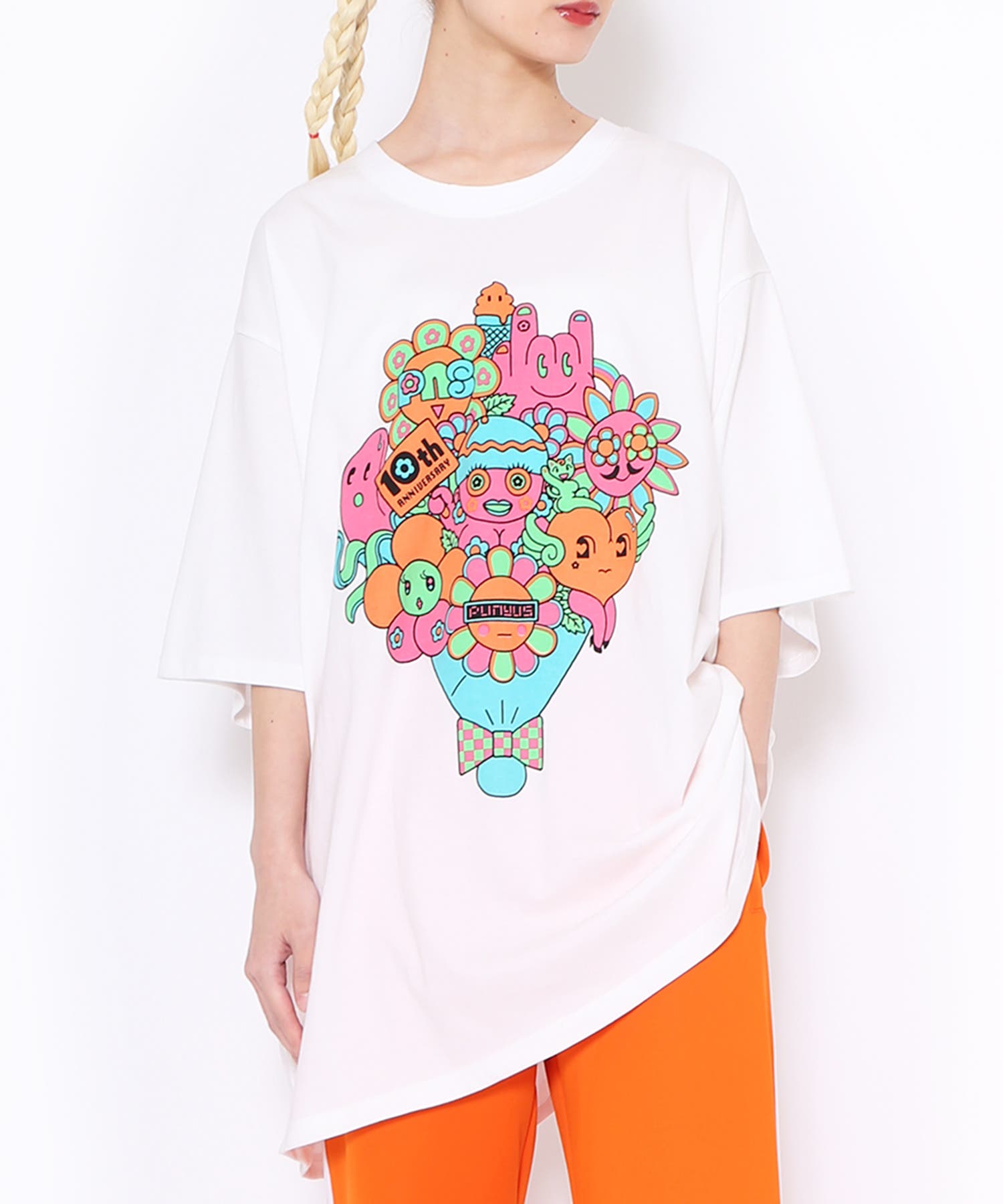 PUNYUS 10th anniversaryブーケビッグTシャツ 3 PUNYUS tシャツ 10th anniversaryブーケビッグTシャツ