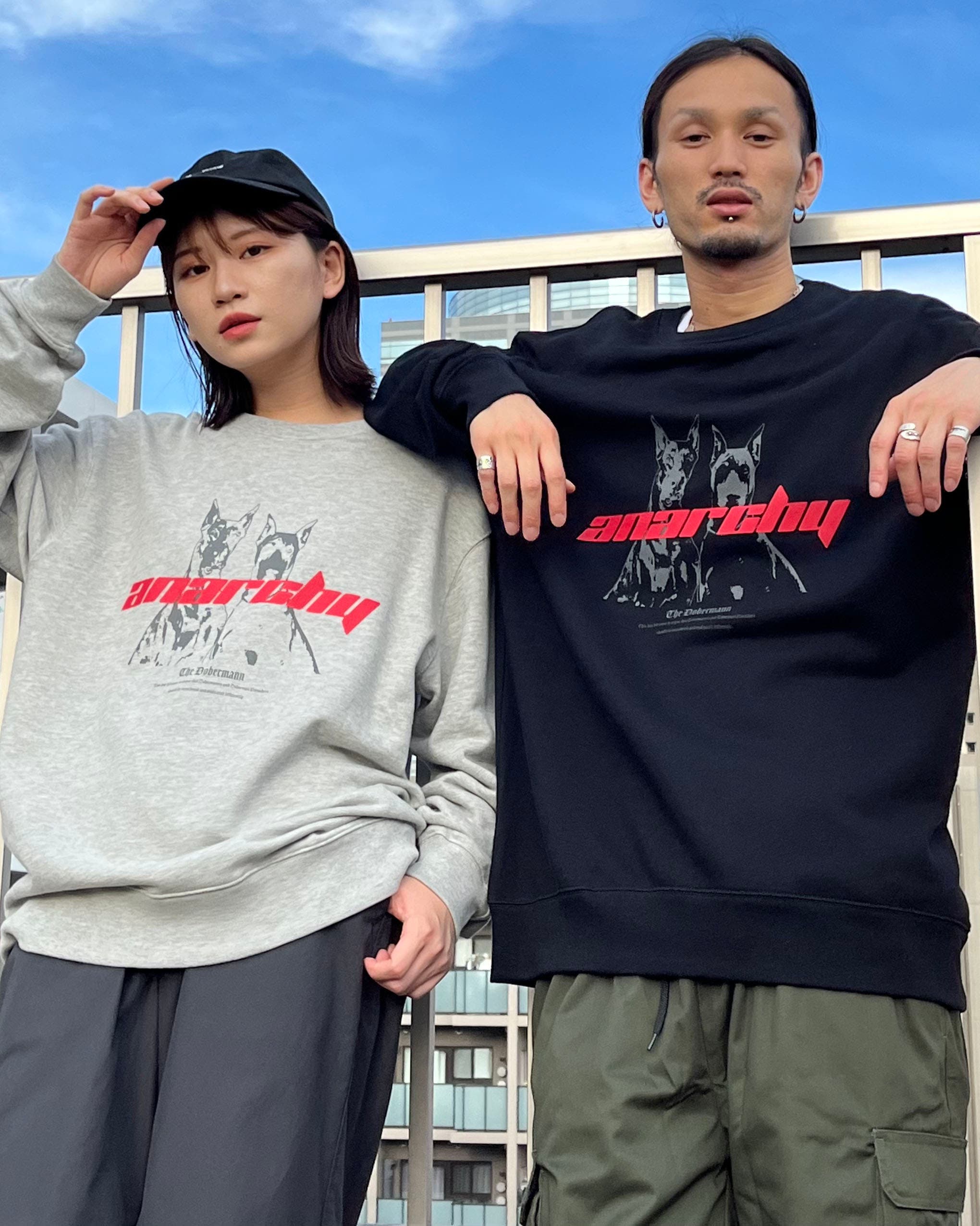 ANARCHY ドーベルマンプリント 裏毛スウェット[品番：RADM0005613