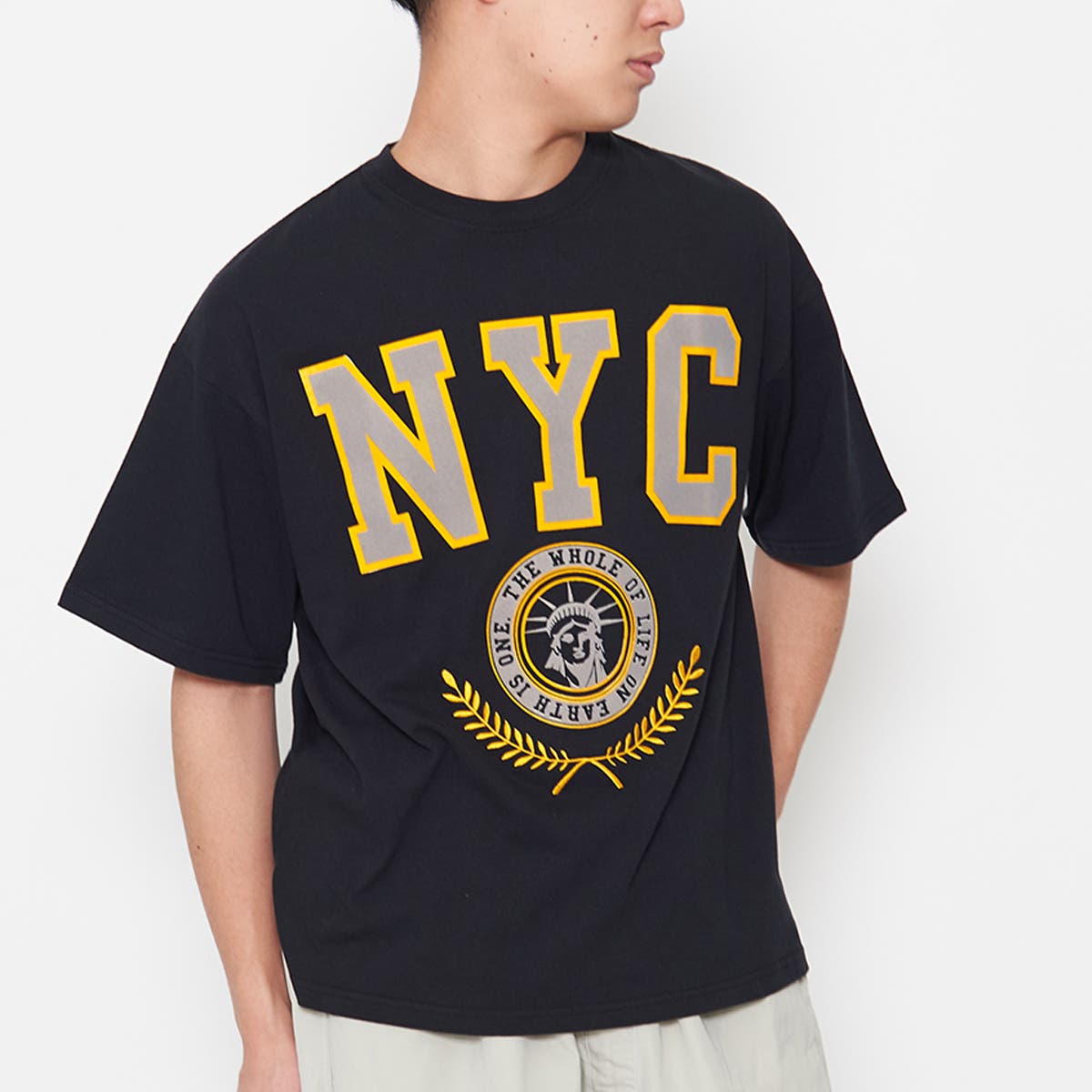 メンズ ロゴプリント NYC 半袖Tシャツ[品番：RADM0000885