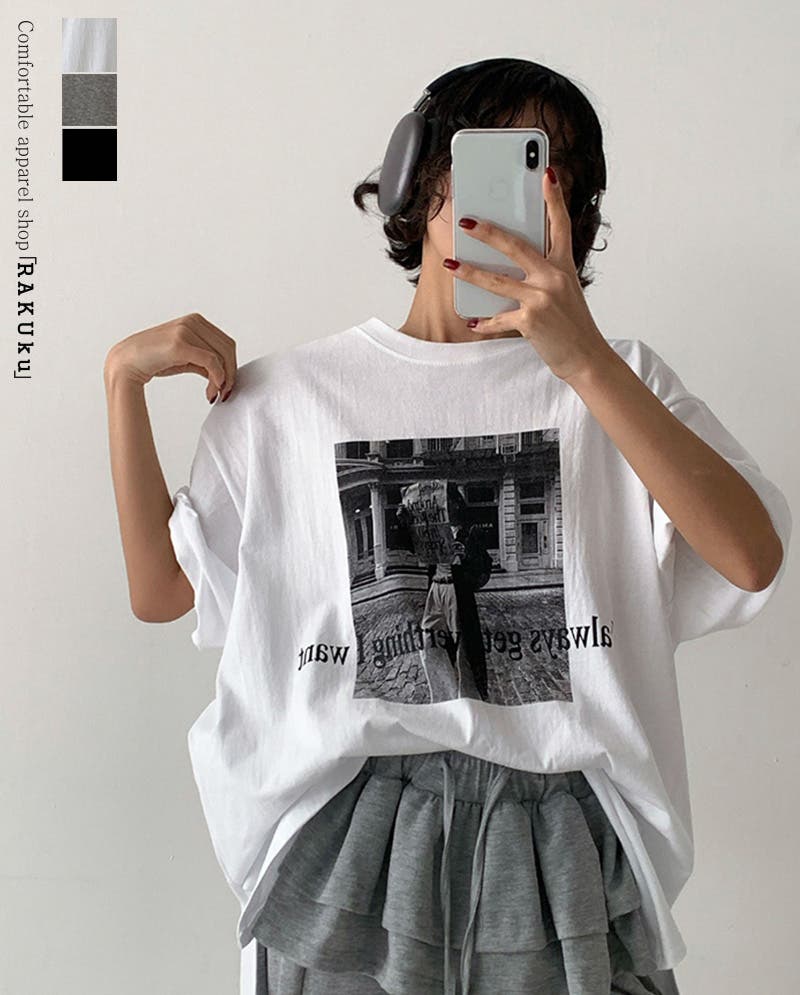 ゴスロリファッション 通販 With U 半袖Tシャツ オーバーサイズ