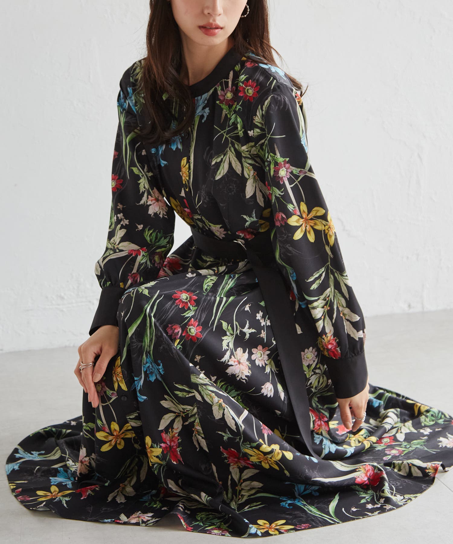 レトロフラワーシャツワンピース[品番：RANW0000104]｜RANAN（ラナン