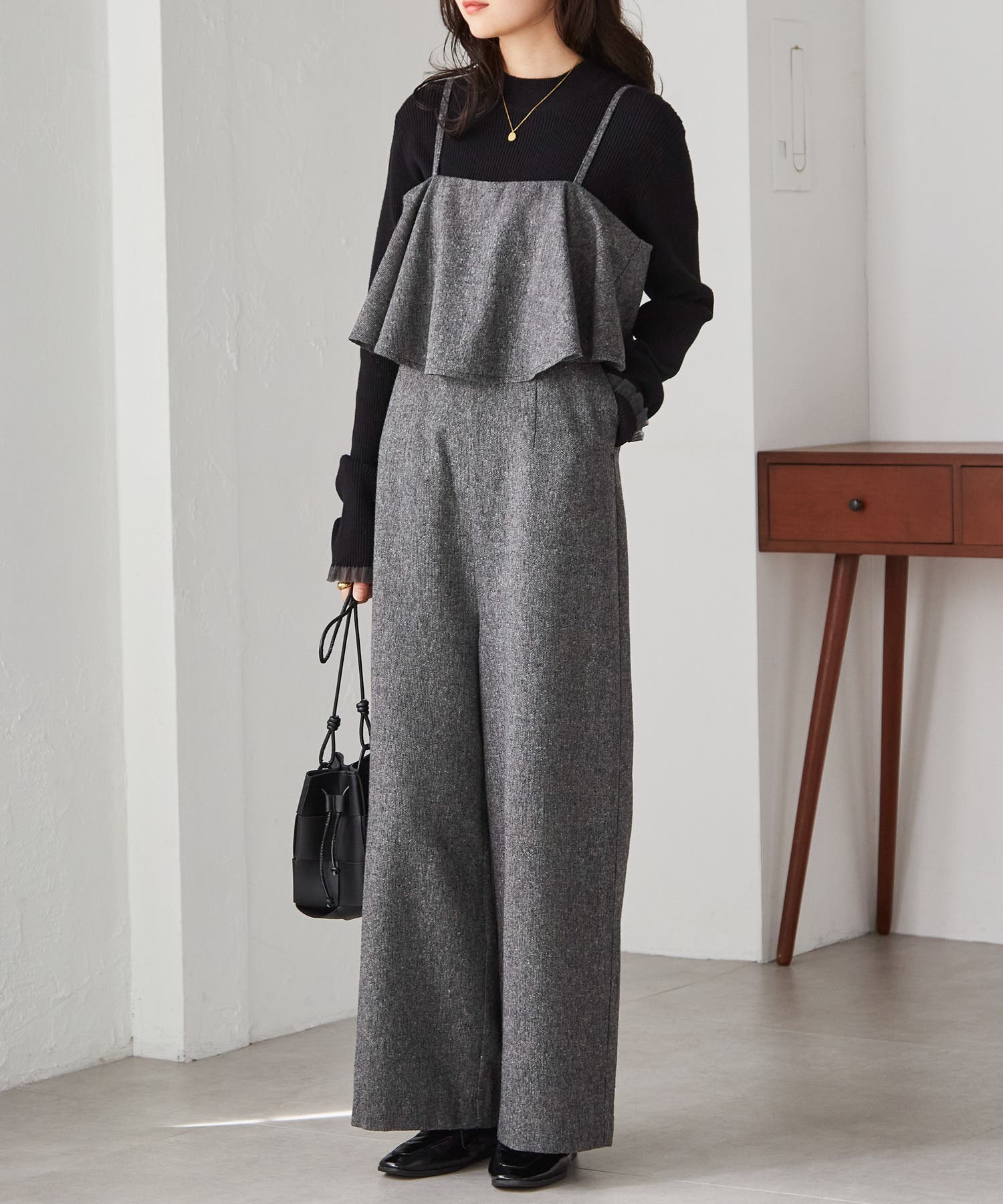 ツイードフリルサロペット[品番：RANW0000105]｜RANAN（ラナン）の