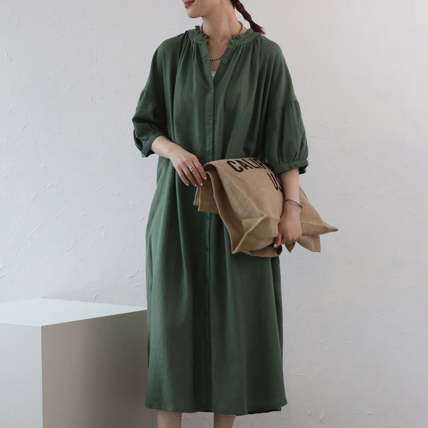 シャツワンピース 春 夏[品番：RLCW0004837]｜relaclo（リラクロ