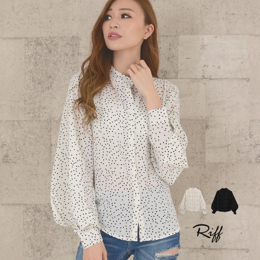 Nymphai 変形ドットパネルフレアコート 個性的 水玉 女優襟 Nymphai 変形ドットパネルフレアコート 個性的 水玉 女優襟