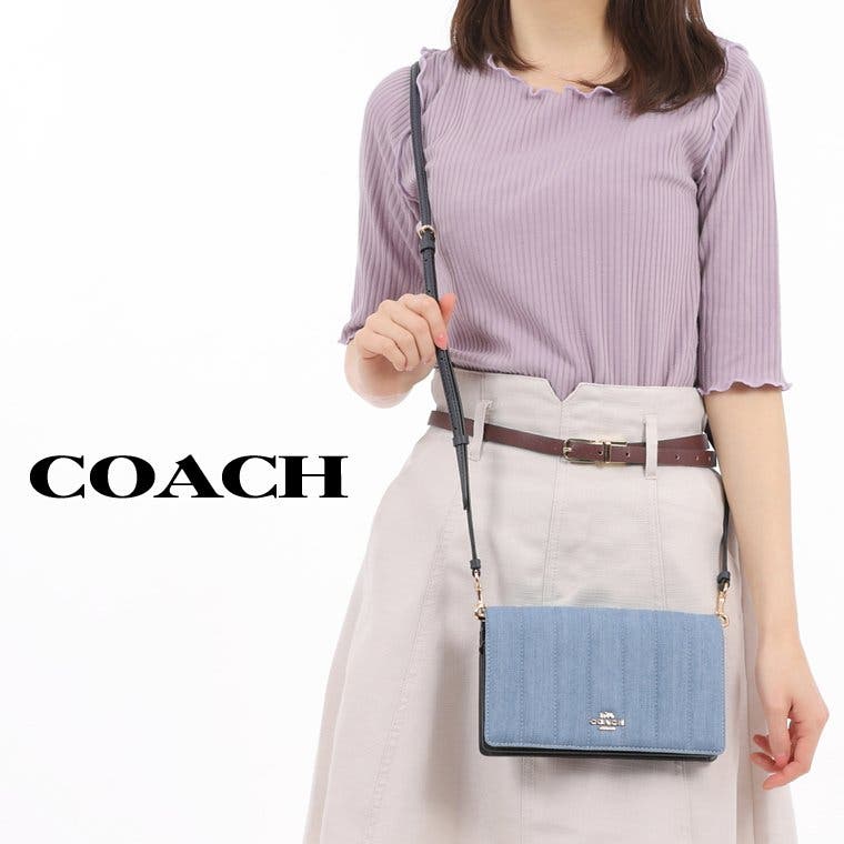 COACH コーチ ショルダー ウォレット ミニ シグネチャー