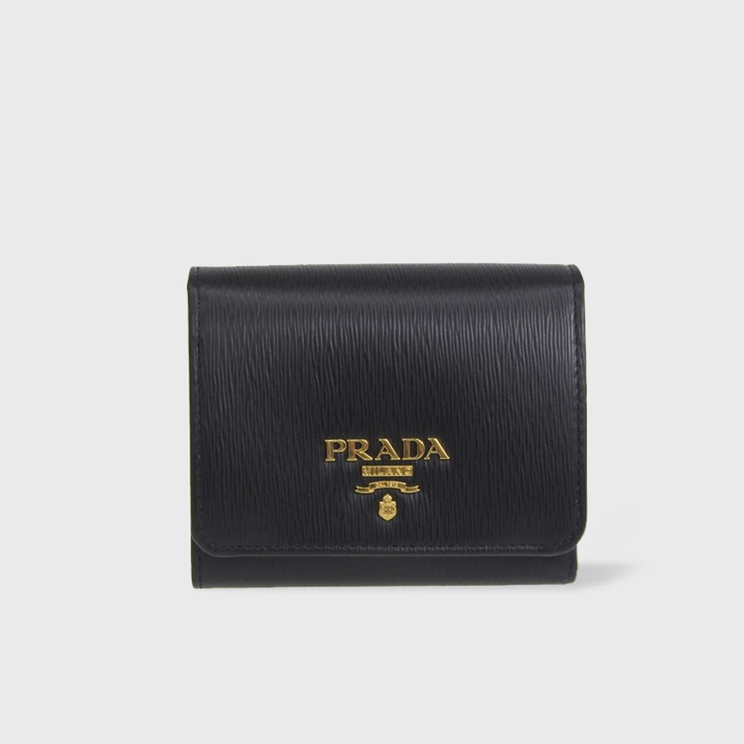 PRADA 二つ折り財布 黒 VITELLO MOVE レザー PRADA プラダ VITELLO MOVE 二つ折り 財布[品番：SESB0014923