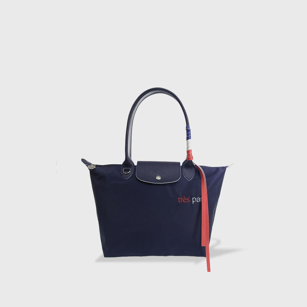 ロンシャン　建国記念限定　 折り畳みトートナイロンバッグ　ネイビー　トレパリ Longchamp ロンシャン フランス建国記念限定 トレパリ[品番