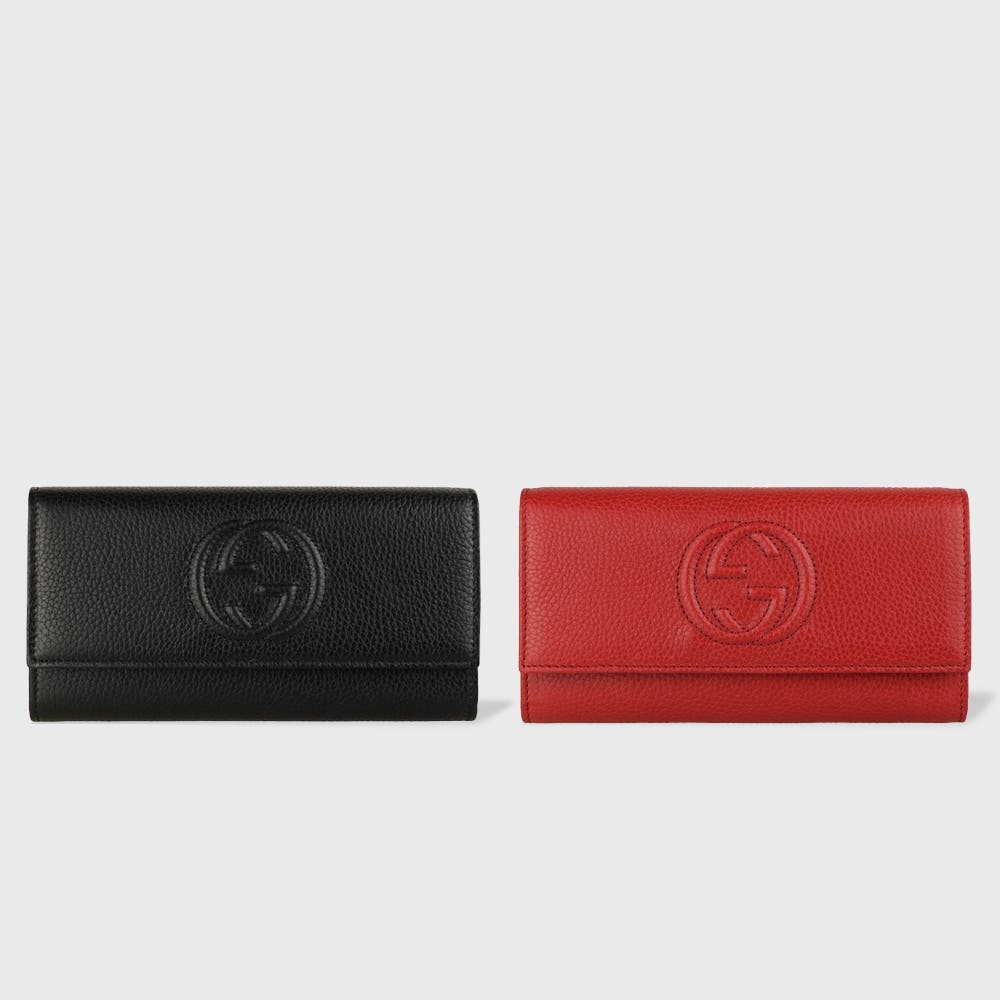 グッチ　ソーホー　SOHO 二つ折り長財布　レザー　ブラック GUCCI グッチ 二つ折り 長財布 SOHO ソーホー ブラック【新品