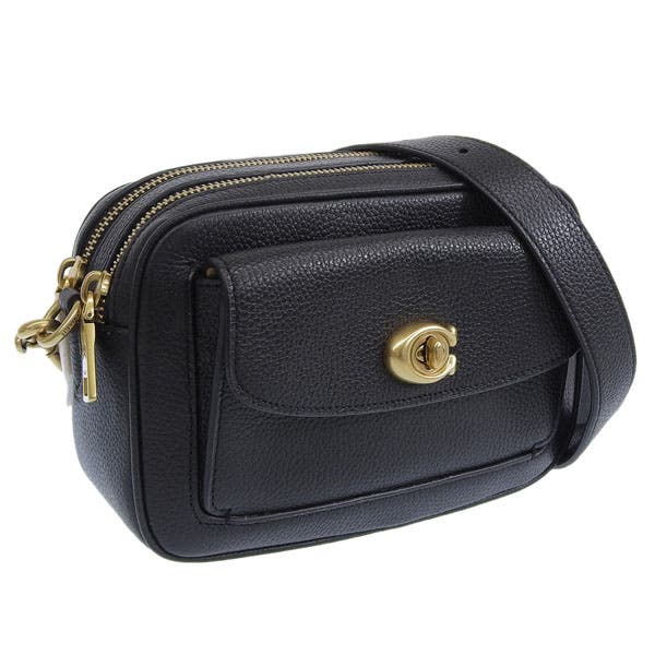 美品) コーチ COACH ウィロー ショルダーバッグ ラベンダー 2way Coach