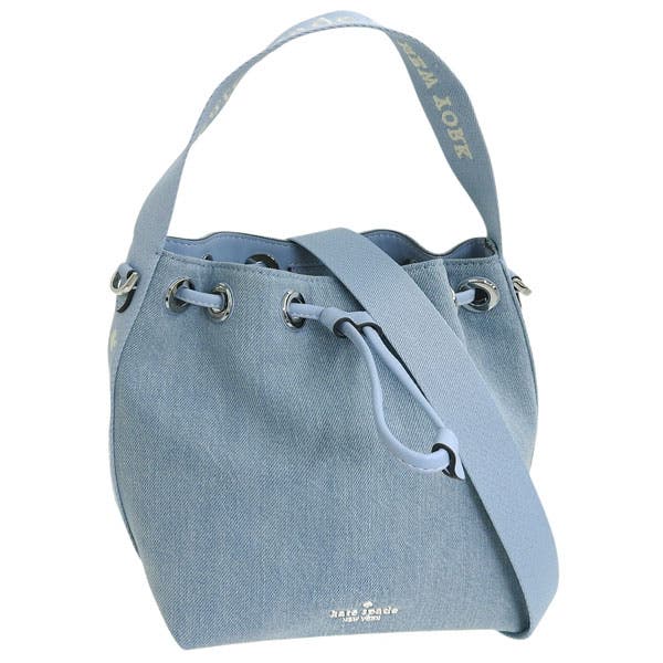 2019AW ケイトスペード 2way デニムバッグ 巾着型 kate spade NEW YORK - 2019AW ケイトスペード 2way デニムバッグ 巾着