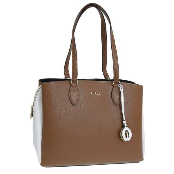 ［美品］FURLA トートバッグ レザー A4 リバーシブル 37000円 FURLA フルラ MINERVA TOTE L トート A4可[品番：SESB0014278
