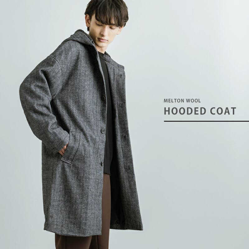 ロングコート 膝丈 フード[品番：OE000006272]｜Rocky Monroe