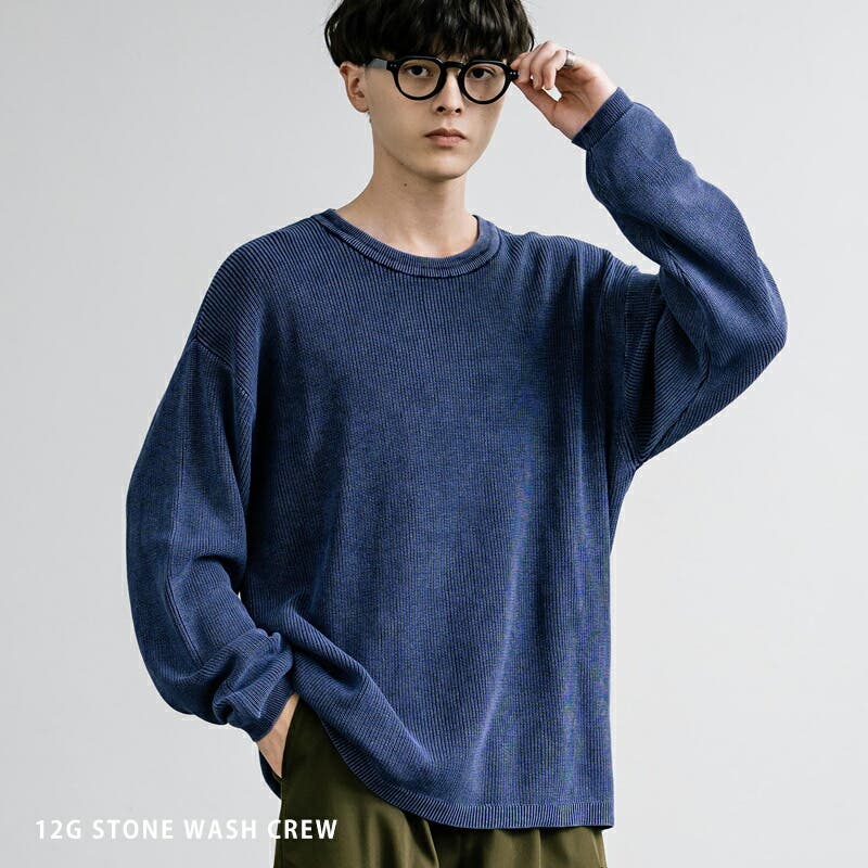 STONE  クルーネックセーター STONE ISLAND ストーンアイランド クルーネックニット 504B0 ブラック