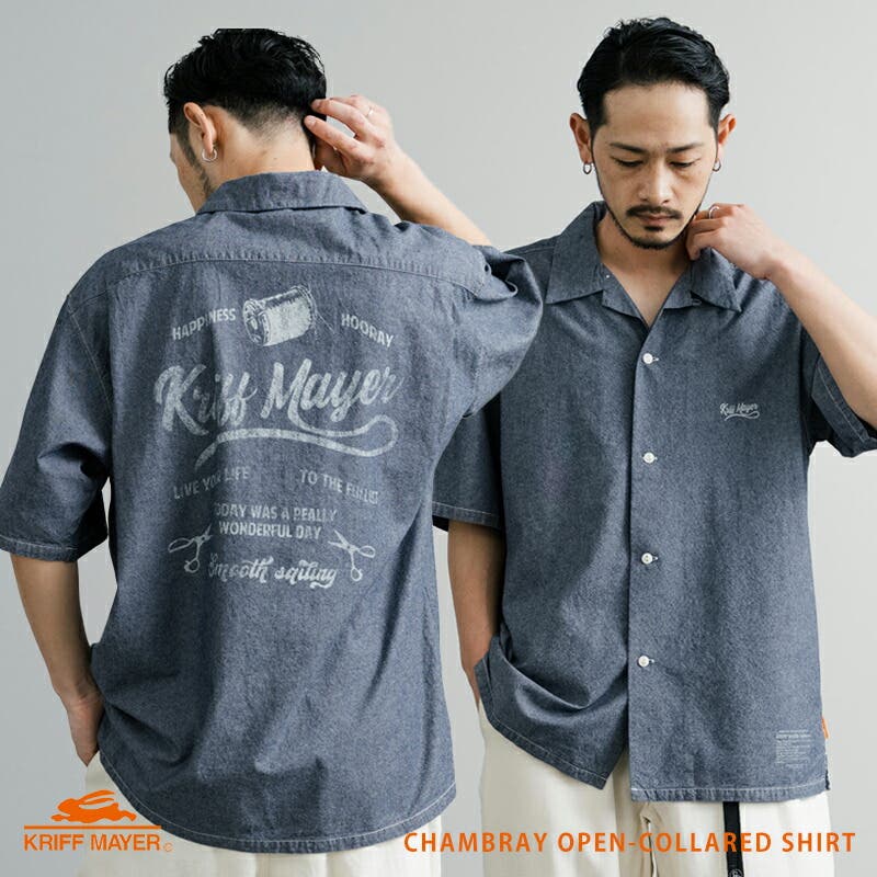 カジュアルシャツ 半袖 開襟[品番：OE000008765]｜Rocky Monroe