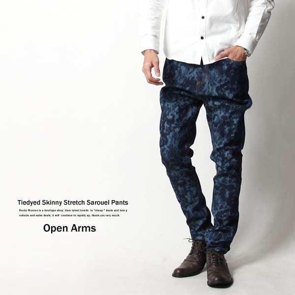 JOHNNY WOLF タイダイ染め ストレッチスキニーデニム ニードルスキニー JOHNNY WOLF タイダイ染め ストレッチスキニーデニム スキニーデニム