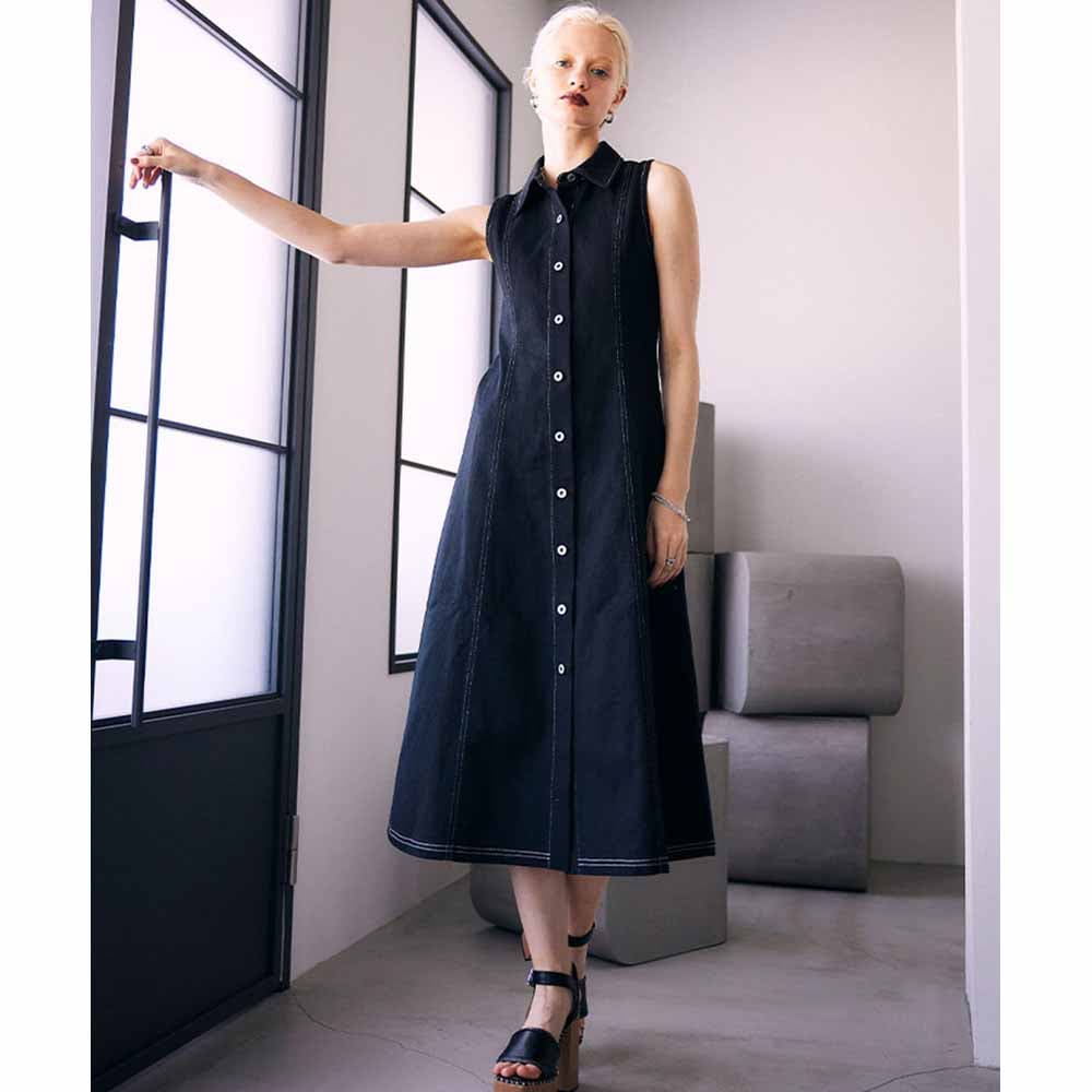 ADORE サンディツイルロングワンピース ストレッチ 36 ADORE サンディツイルロングワンピース ストレッチ 36