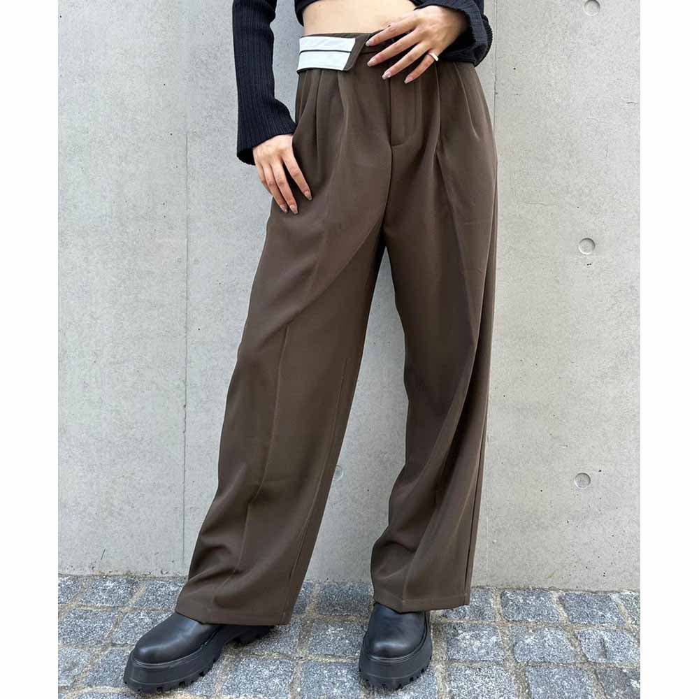 ウエストバックワイドパンツ[品番：RJTW0002273]｜ENVYM