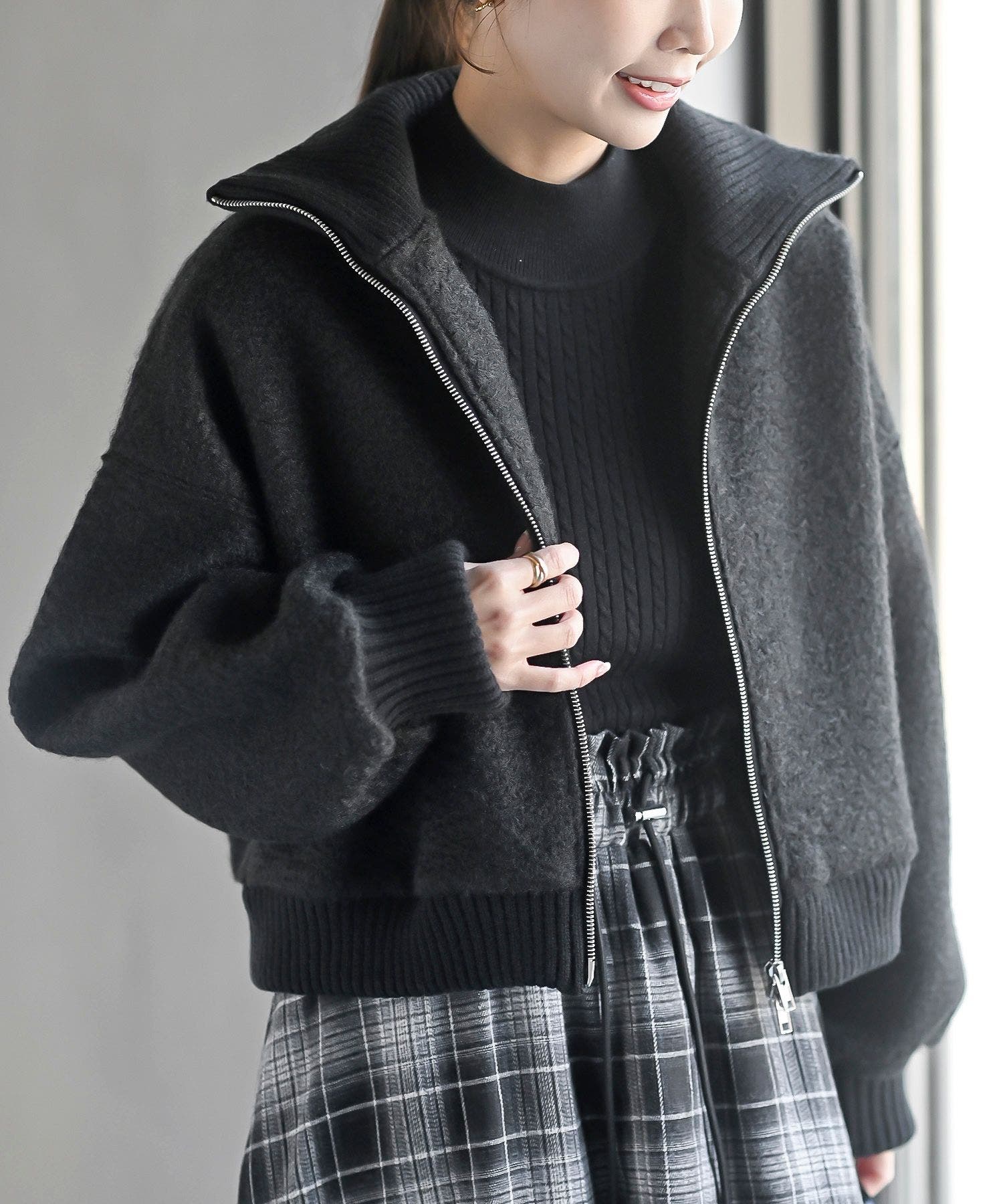 ブークレスタンドダブルジップブルゾン[品番：RPSW0003254]｜rps