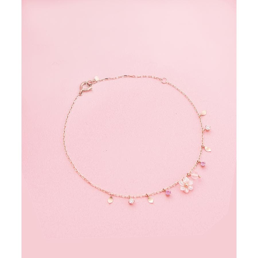 お値下げSamantha tiara K10ネックレス　ローズクォーツ？　パール サマンサティアラ Samantha Tiara ハート ローズクォーツ ネックレス