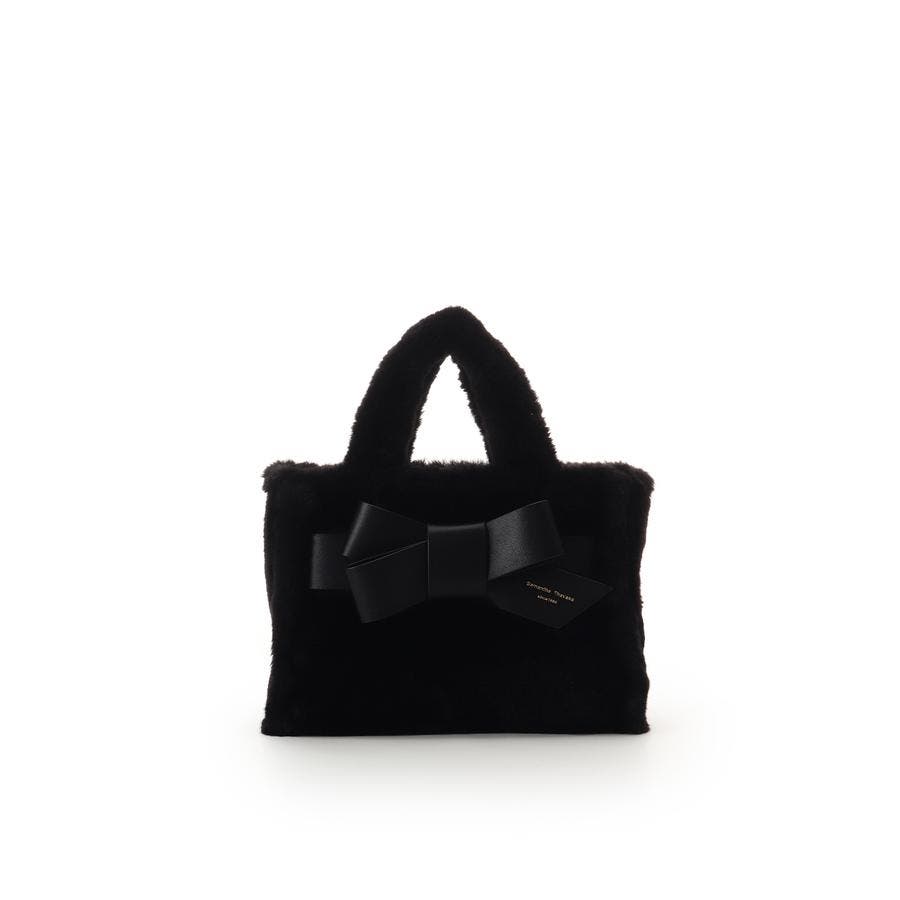 ワンポイントリボン ファーバッグ[品番：STJW0015207]｜Samantha