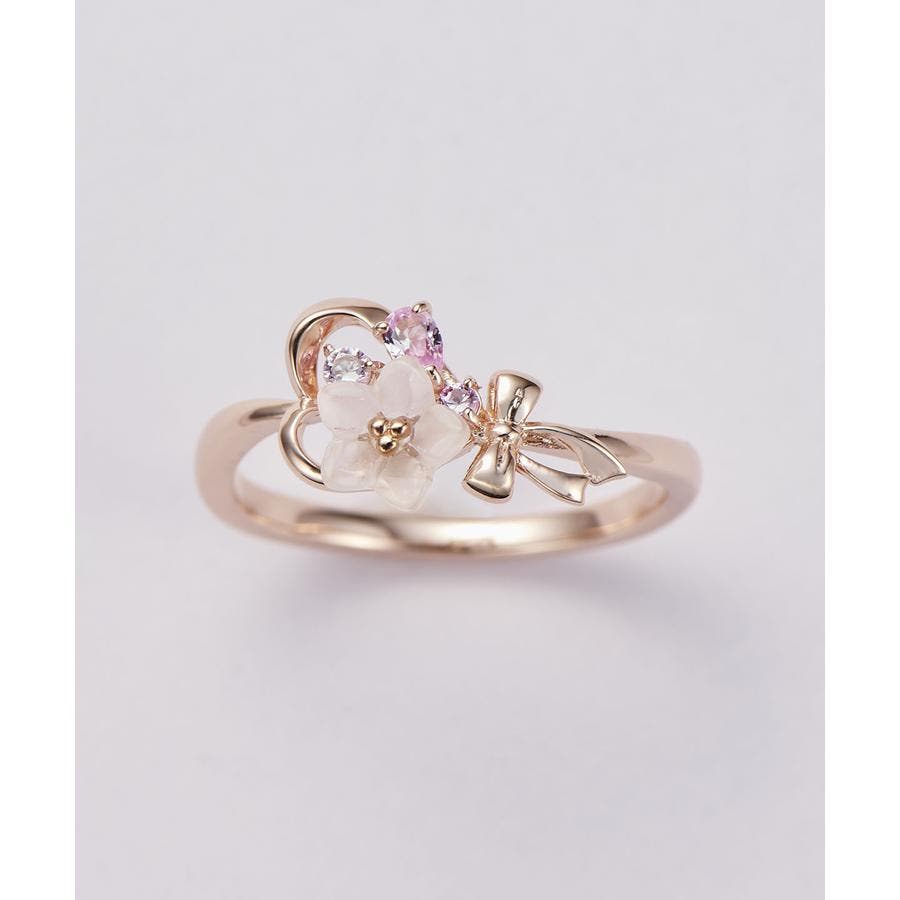 ≪定価49,500円≫ Samantha Tiara フラワーレターズハートリング　11号 K18PG フラワーレターズリング(5号 K18 ピンクA): Samantha Tiara