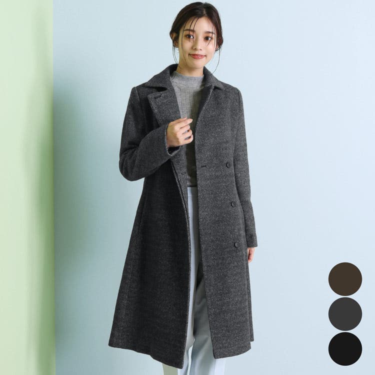 ロング チェスターコート レディース[品番：SNKC0002271]｜sankyo