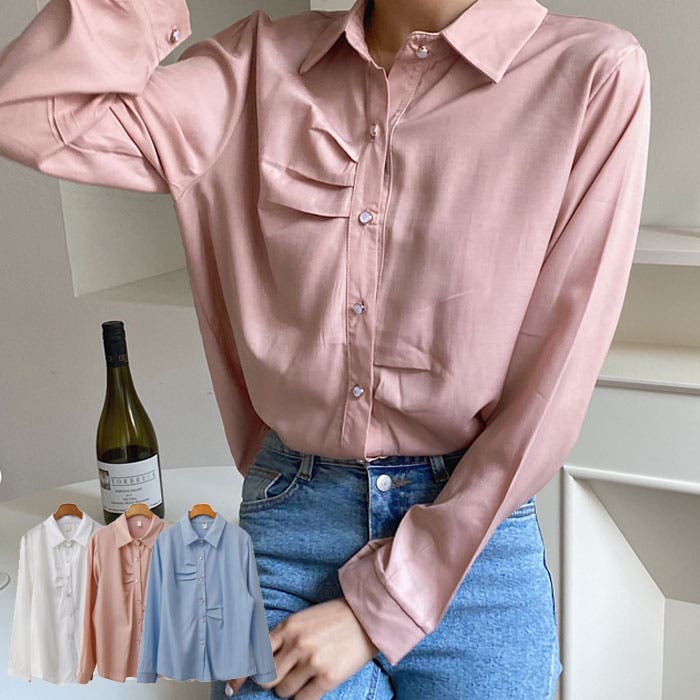 シャツブラウス レディース 長袖[品番：KH000010290]｜VIVID LADY