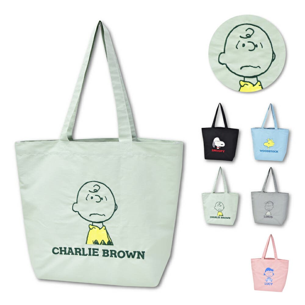 トートバッグ アップリケ刺繍 スヌーピー[品番：XD000002384