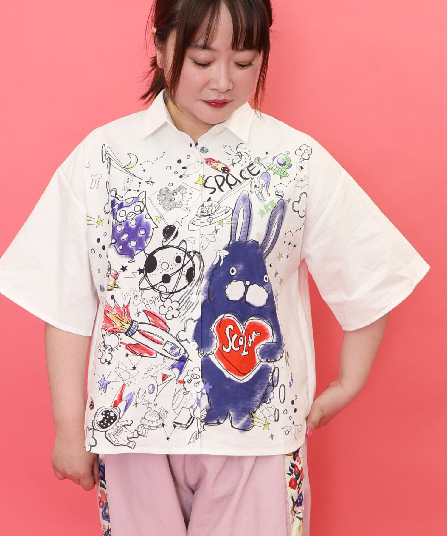 ラビルとフクミンらくがき風シャツ[品番：SRSW0000131]｜ScoLar