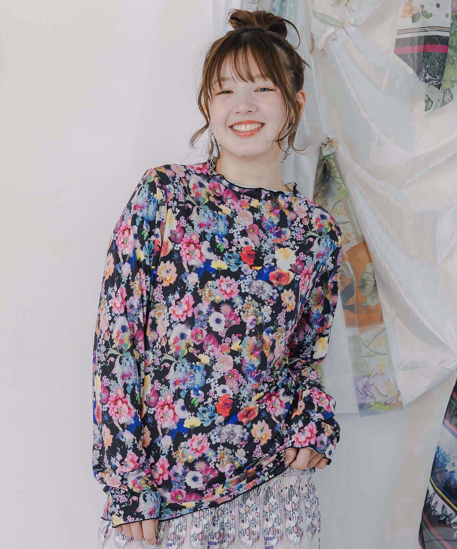 スカラー総柄ロングスリーブTシャツ[品番：SRSW0000268]｜ScoLar