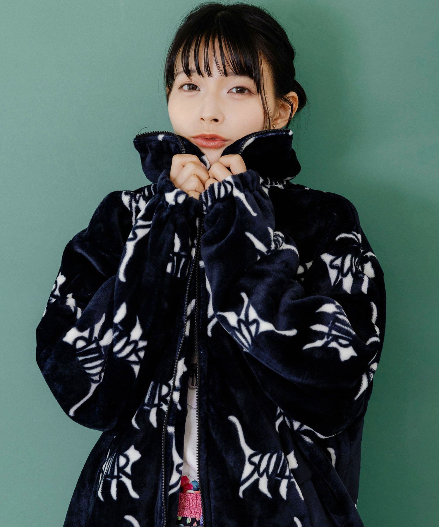 スカラー柄展開フランネル×タフタブルゾン[品番：SRSW0000309]｜ScoLar