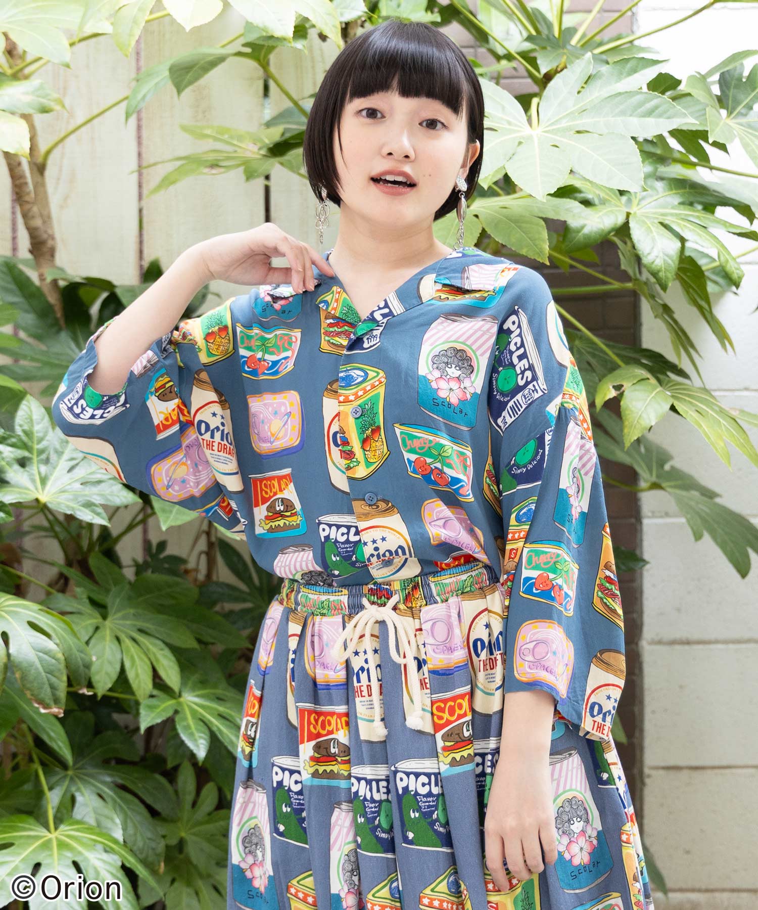 orion×ScoLar トロピカルポップ缶総柄シャツ[品番：SRSW0002392